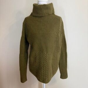 Banana Republic Cashmere Oversized Thick Turtleneck Sweater Sz S Preppy Cozy